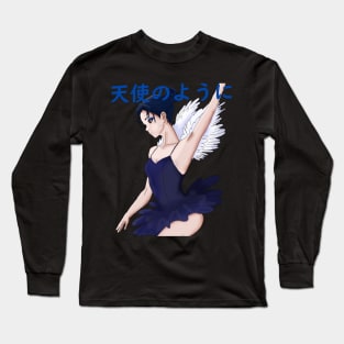 90s Anime Angel Ballerina Long Sleeve T-Shirt